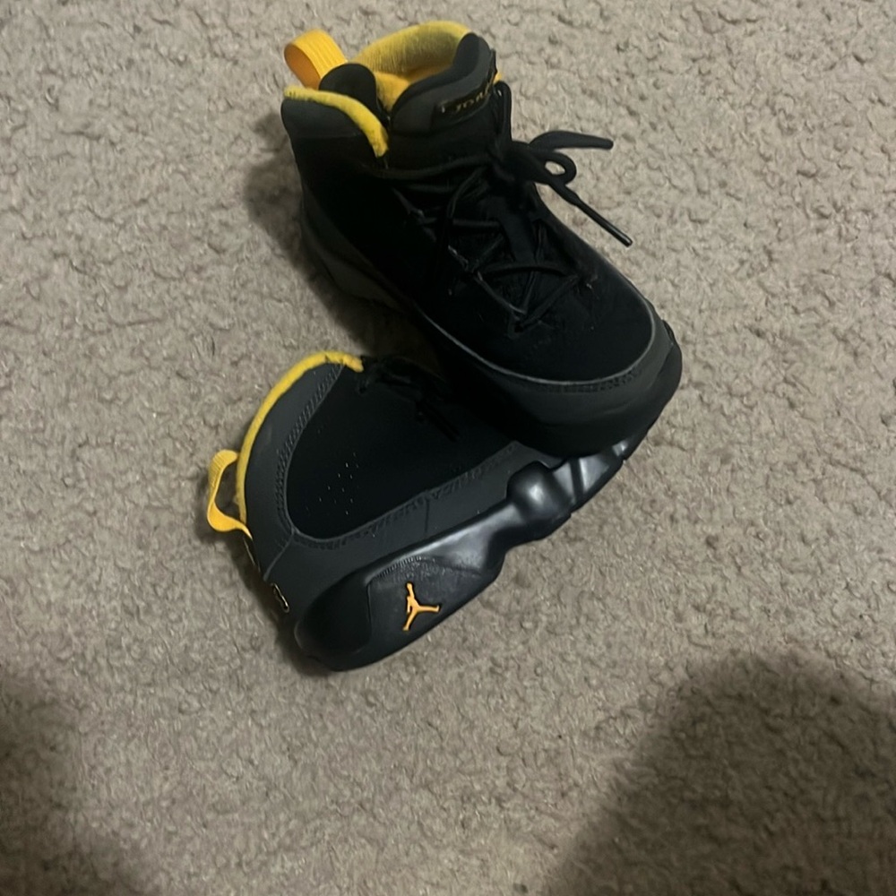 Kids Black and Yellow Sneakers
